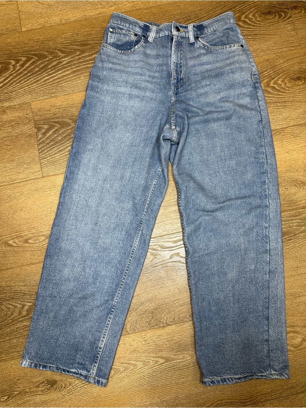 Gap × BÉIS Knit Denim Baggy Straight Leg Jeans - S - knit travel jeans